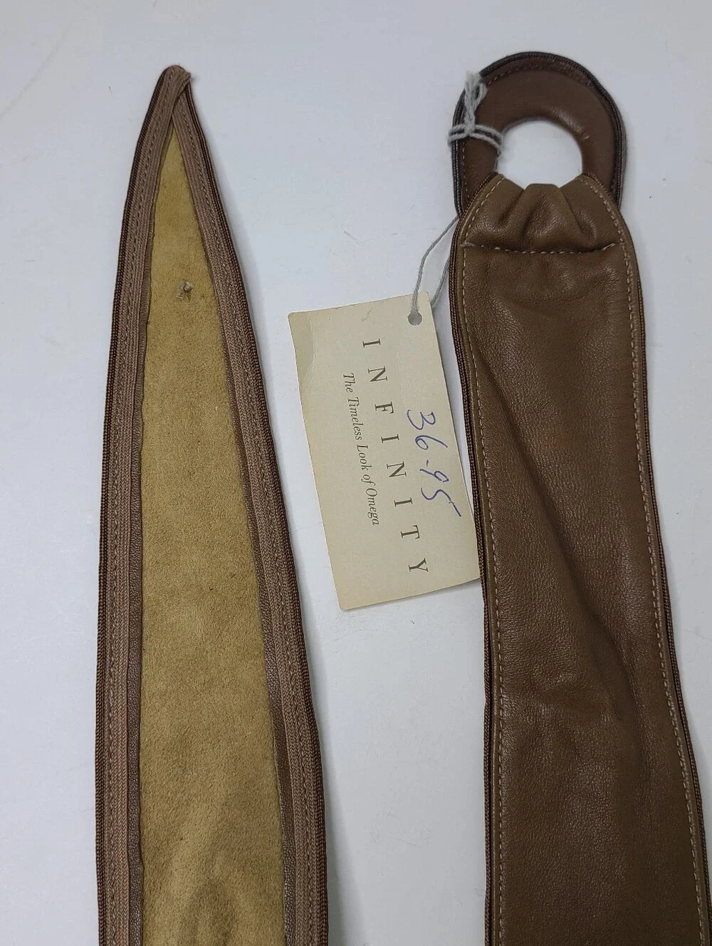 NWT Infinity Brown Green Genuine Leather Wrap Vintage Belt